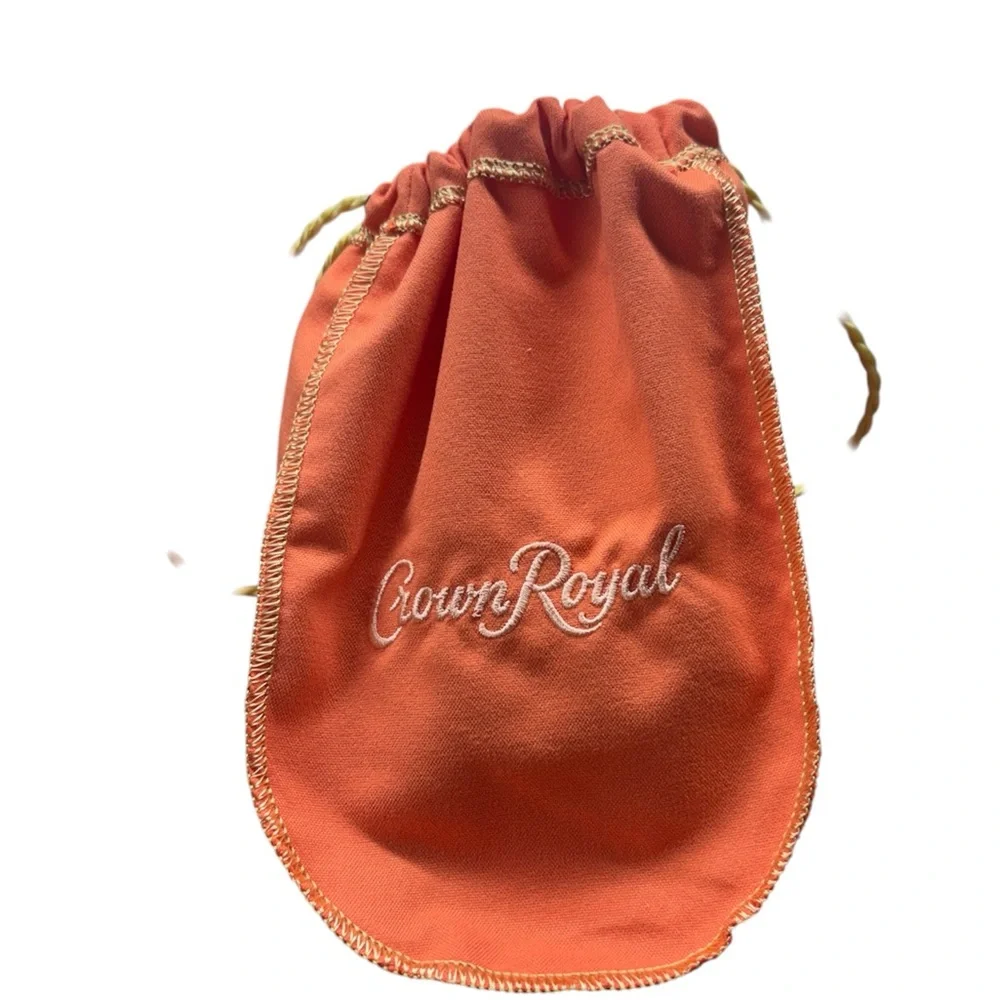 Crown Royal -Peach Orange Drawstring Storage Pouch